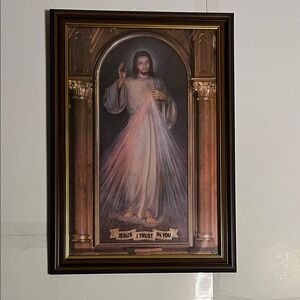 Jesus I trust in you framed print religious